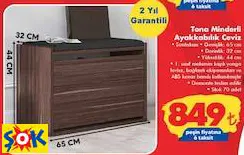 RUUM STORE TONA MİNDERLİ AYAKKABILIK CEVİZ